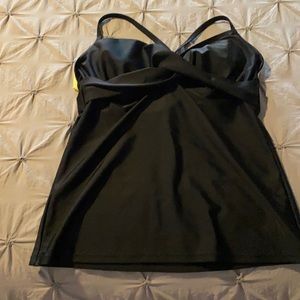 Black Athleta swim top.